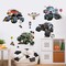 Racing Car Wall Stickers Truck Vehicles Peel and Stick Wall Art Decals (Multi)